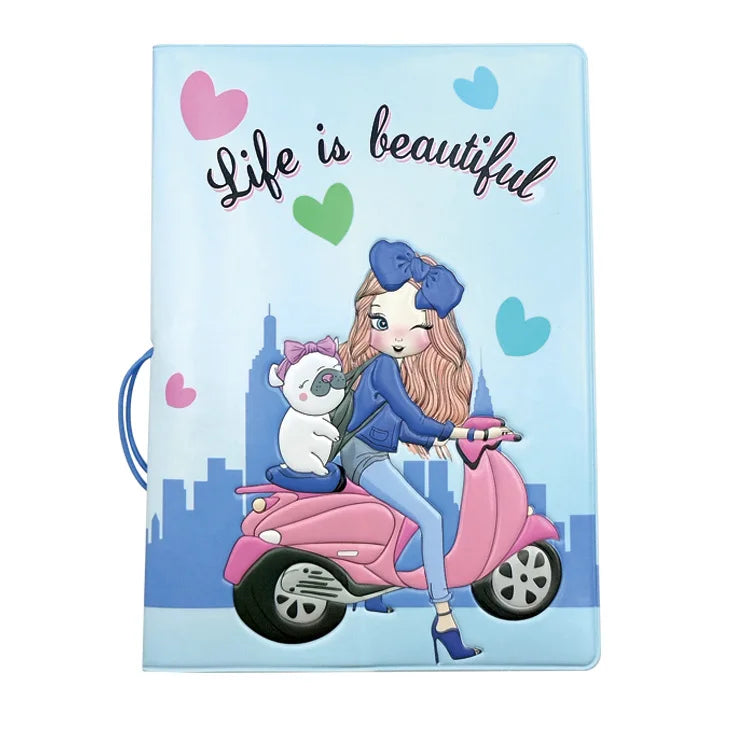 3D "I Love Travel" Passport Holder – PVC Cover for Students & Travelers