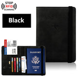 Passport Holder Wallet Cover Travel Essentials RFID Blocking Leather Card Case International Travel Accessories for Women/Men