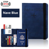 Passport Holder Wallet Cover Travel Essentials RFID Blocking Leather Card Case International Travel Accessories for Women/Men