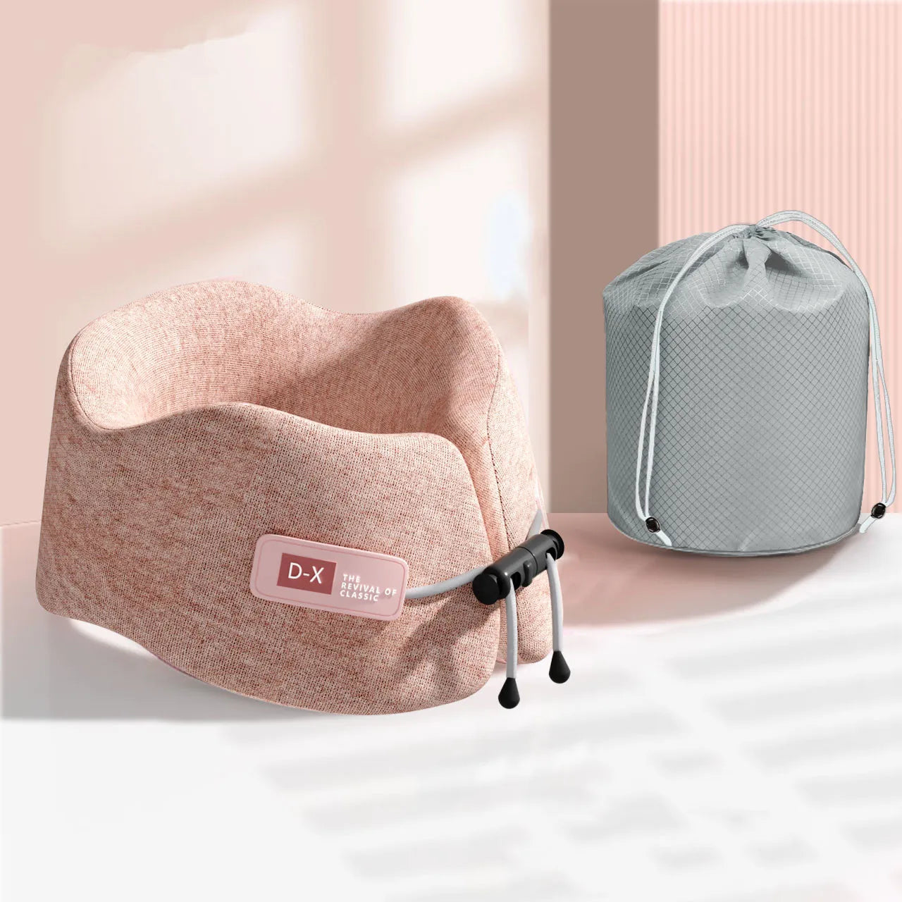 Memory Foam Travel Neck Pillow – U-Shaped Headrest for Airplane & Car