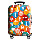 Thick Elastic World Map Luggage Protective Cover Zipper Suit For 18-32 inch Bag Suitcase Covers Trolley Cover Travel Accessories