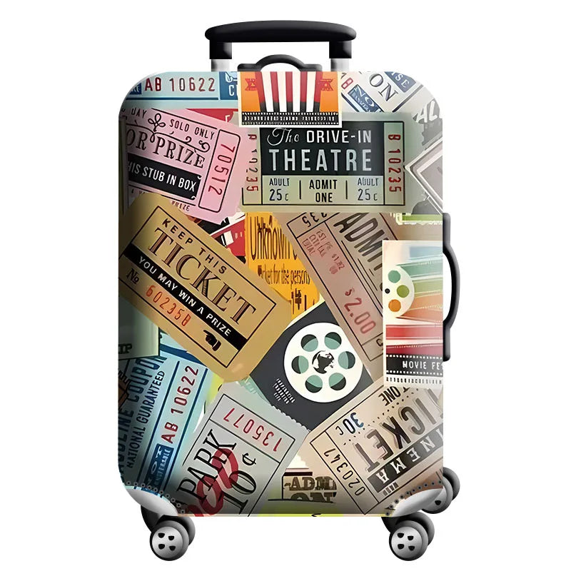 Thick Elastic World Map Luggage Protective Cover Zipper Suit For 18-32 inch Bag Suitcase Covers Trolley Cover Travel Accessories