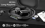 Bluetooth 5.4 Open-Ear Wireless Headphones 60H Playtime, Dual Mic, Sport Air Conduction Earbuds