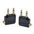 5PCS 3.5mm Airline Headphone Adapter dual plug audio splitter for airplane seat jack

