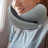 Durable U-shaped travel neck pillow for airplane comfort – non-deforming cushion for head and neck support.