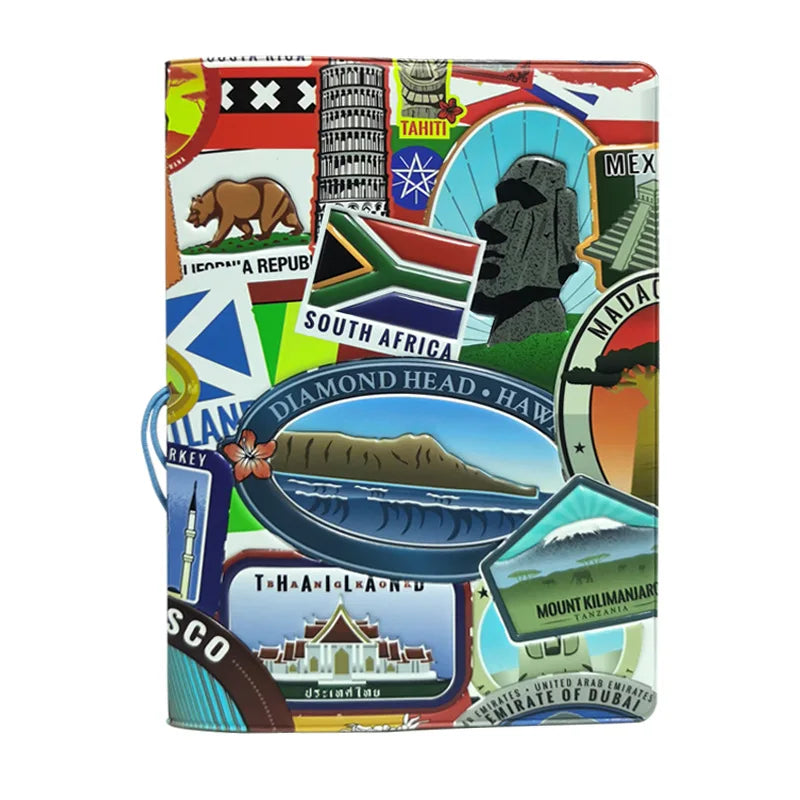 3D "I Love Travel" Passport Holder – PVC Cover for Students & Travelers
