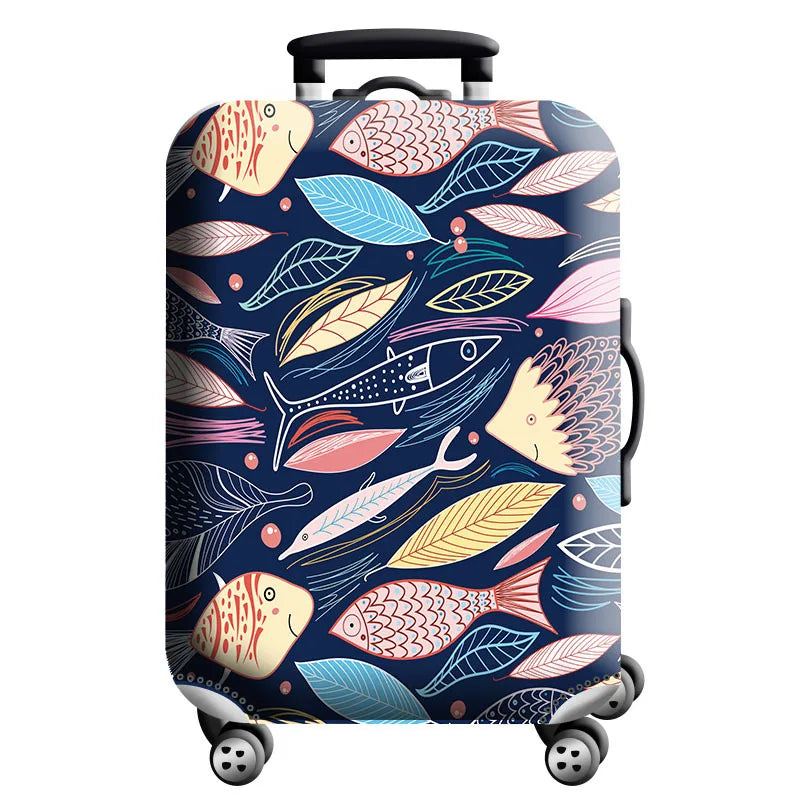Thick Elastic World Map Luggage Protective Cover Zipper Suit For 18-32 inch Bag Suitcase Covers Trolley Cover Travel Accessories