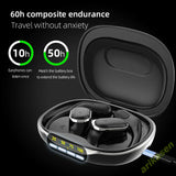 Bluetooth 5.4 Open-Ear Wireless Headphones 60H Playtime, Dual Mic, Sport Air Conduction Earbuds