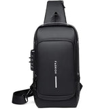 Anti-Theft USB Sling Bag for Men Crossbody Travel Chest Pack