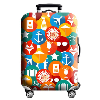 World Map Elastic Suitcase Cover (18–32")