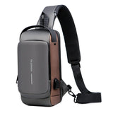 Anti-Theft USB Sling Bag for Men Crossbody Travel Chest Pack
