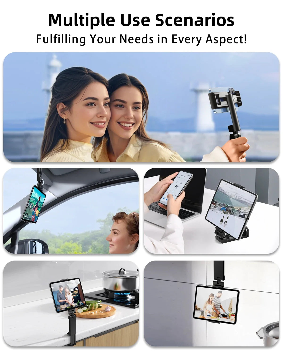 Foldable Tablet Stand 360° Travel Mount