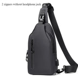 Anti-Theft USB Sling Bag for Men Crossbody Travel Chest Pack