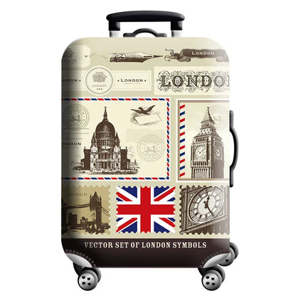 World Map Elastic Suitcase Cover (18–32")