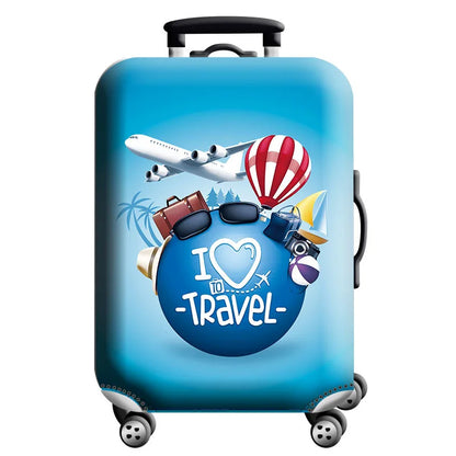 World Map Elastic Suitcase Cover (18–32")