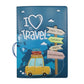 3D "I Love Travel" PVC Passport Cover