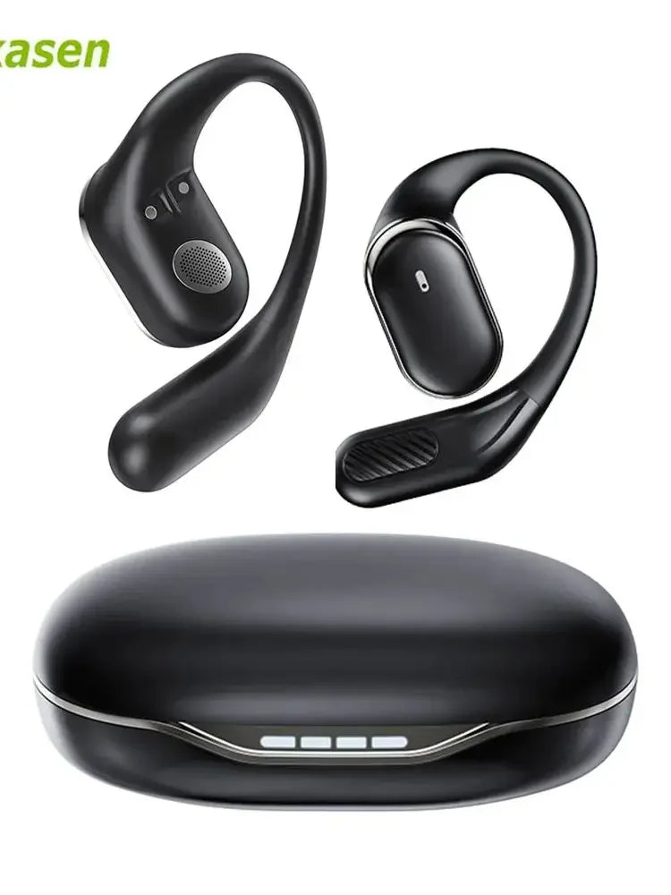 Bluetooth 5.4 Open-Ear Wireless Headphones 60H Playtime, Dual Mic, Sport Air Conduction Earbuds