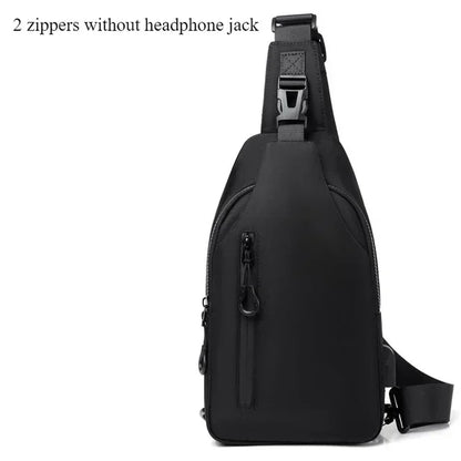Anti-Theft USB Sling Bag for Men