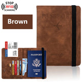 Passport Holder Wallet Cover Travel Essentials RFID Blocking Leather Card Case International Travel Accessories for Women/Men
