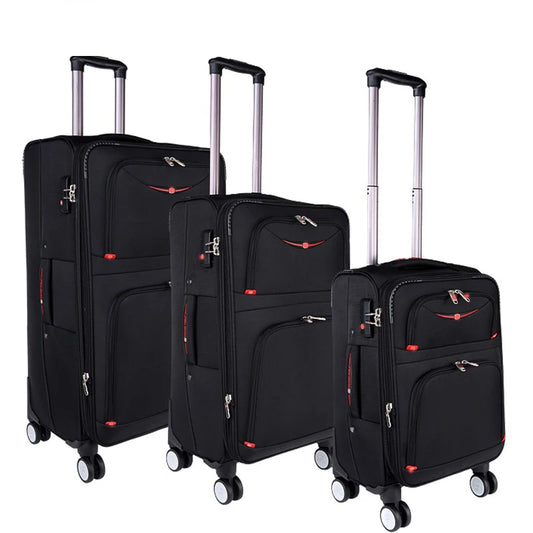 Swiss brand Oxford waterproof rolling trolley suitcase durable and stylish business travel luggage for men and women

